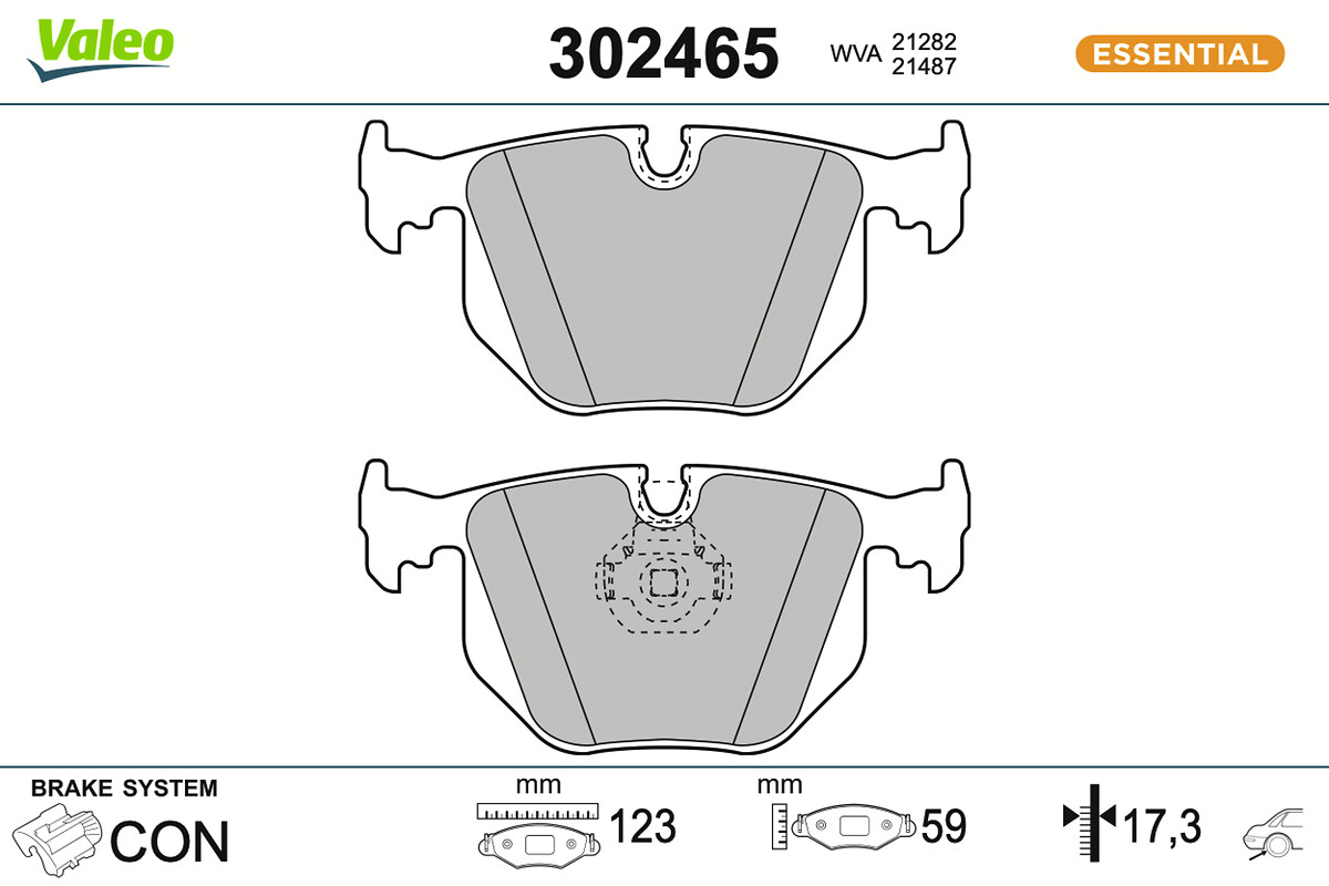 Jogo de 4 pastilhas de travão VALEO ref. 302465